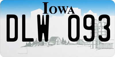 IA license plate DLW093