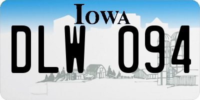 IA license plate DLW094