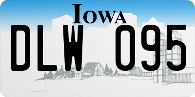 IA license plate DLW095