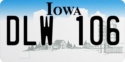 IA license plate DLW106