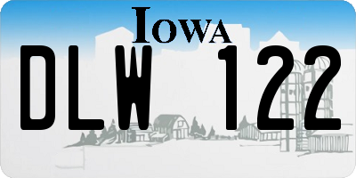 IA license plate DLW122