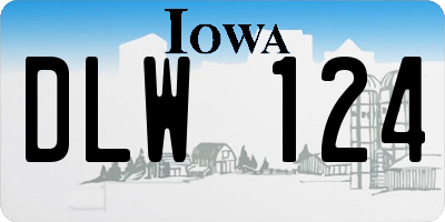 IA license plate DLW124