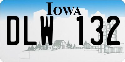 IA license plate DLW132