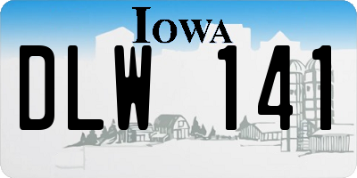 IA license plate DLW141