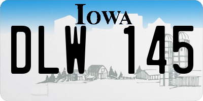IA license plate DLW145