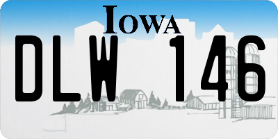 IA license plate DLW146