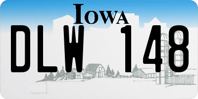 IA license plate DLW148