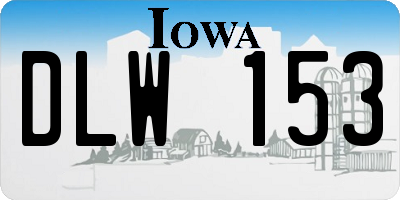 IA license plate DLW153
