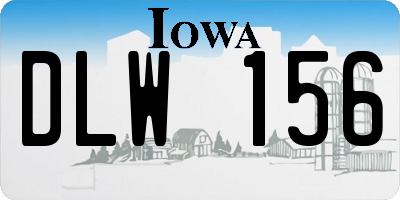 IA license plate DLW156
