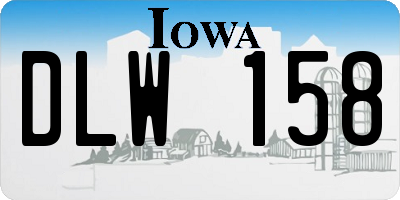 IA license plate DLW158