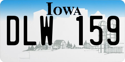 IA license plate DLW159