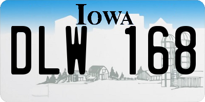 IA license plate DLW168