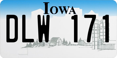 IA license plate DLW171