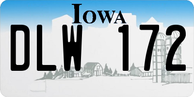 IA license plate DLW172