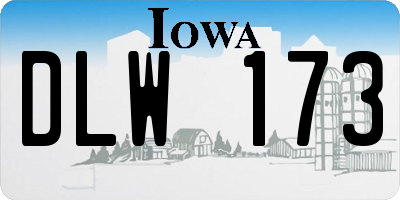 IA license plate DLW173