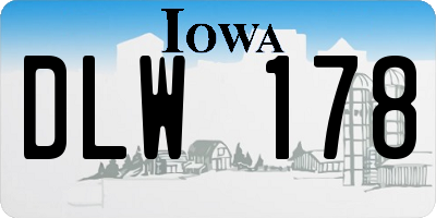IA license plate DLW178