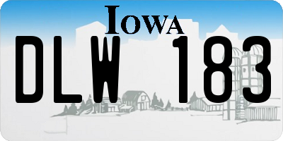 IA license plate DLW183