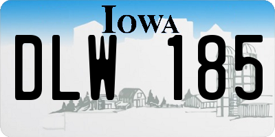IA license plate DLW185