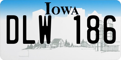 IA license plate DLW186