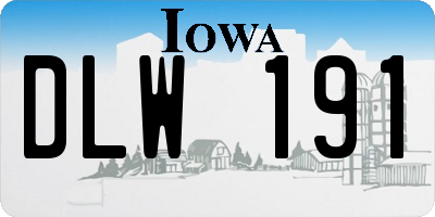 IA license plate DLW191