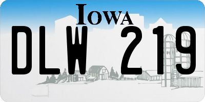 IA license plate DLW219