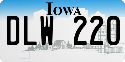 IA license plate DLW220