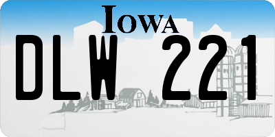 IA license plate DLW221