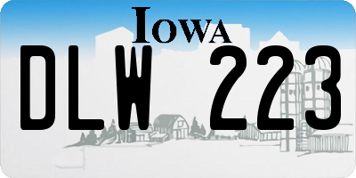 IA license plate DLW223