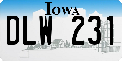 IA license plate DLW231