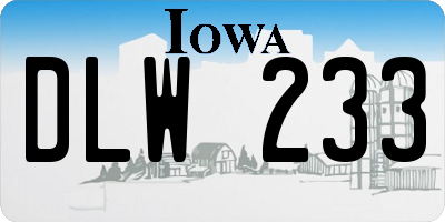 IA license plate DLW233