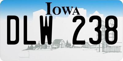 IA license plate DLW238
