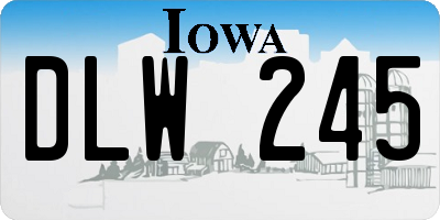 IA license plate DLW245