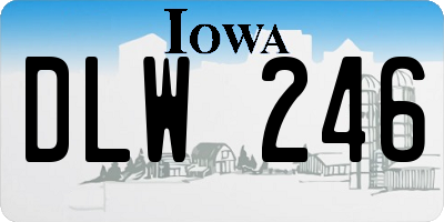 IA license plate DLW246