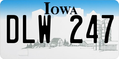 IA license plate DLW247