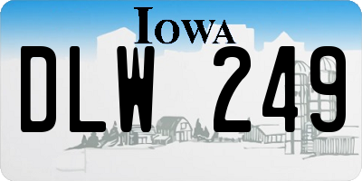 IA license plate DLW249