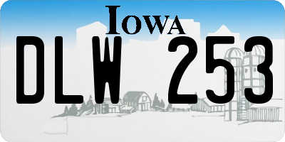 IA license plate DLW253