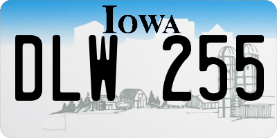 IA license plate DLW255