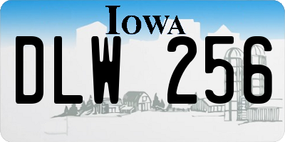 IA license plate DLW256