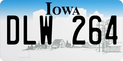 IA license plate DLW264