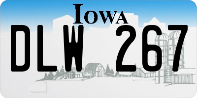 IA license plate DLW267