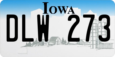 IA license plate DLW273
