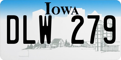 IA license plate DLW279