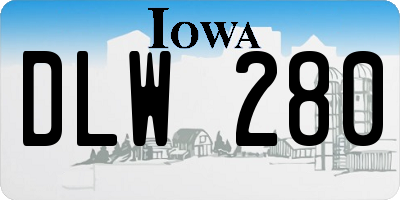 IA license plate DLW280