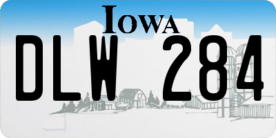 IA license plate DLW284