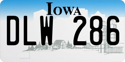 IA license plate DLW286