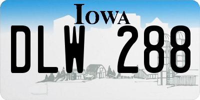 IA license plate DLW288