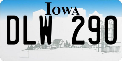 IA license plate DLW290