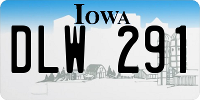 IA license plate DLW291