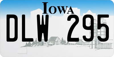 IA license plate DLW295