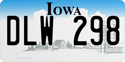 IA license plate DLW298